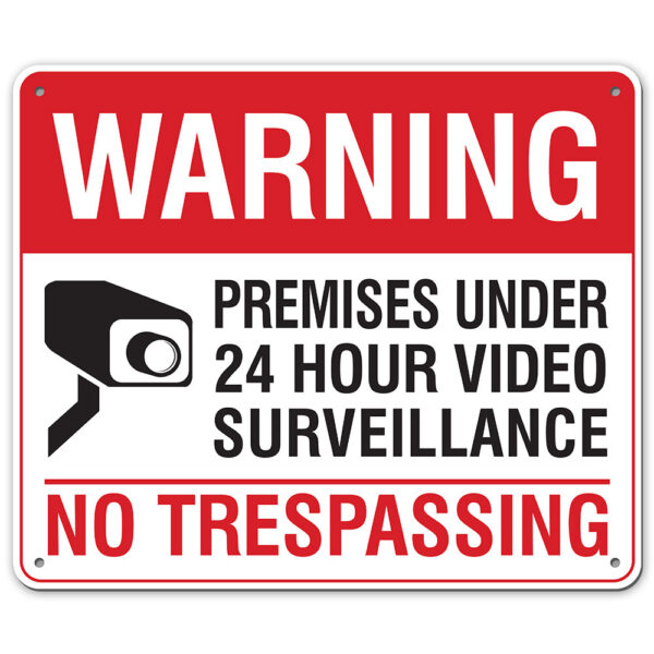 ⚠️ぴいページ⚠️ VIDEO SURVEILLANCE NO TRESPASSING SIGN - My Sign Station